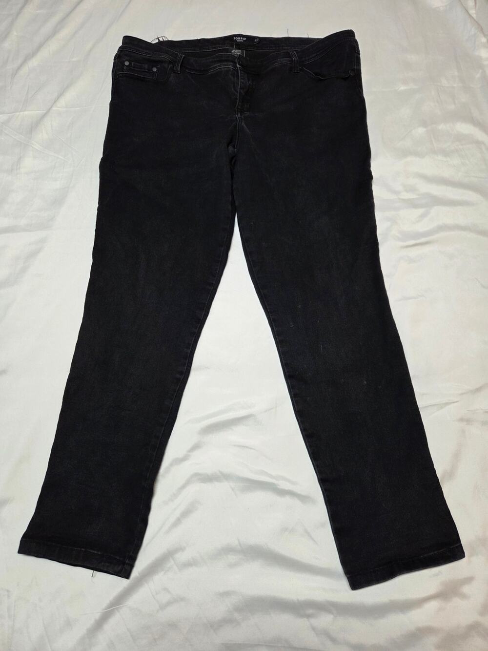 torrid Black Straight-Leg Jeans